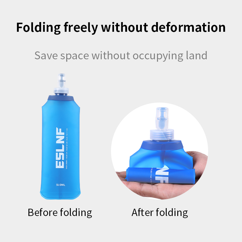 Water Bag Collapsible - 500 ml opvouwbare waterfles zachte fles