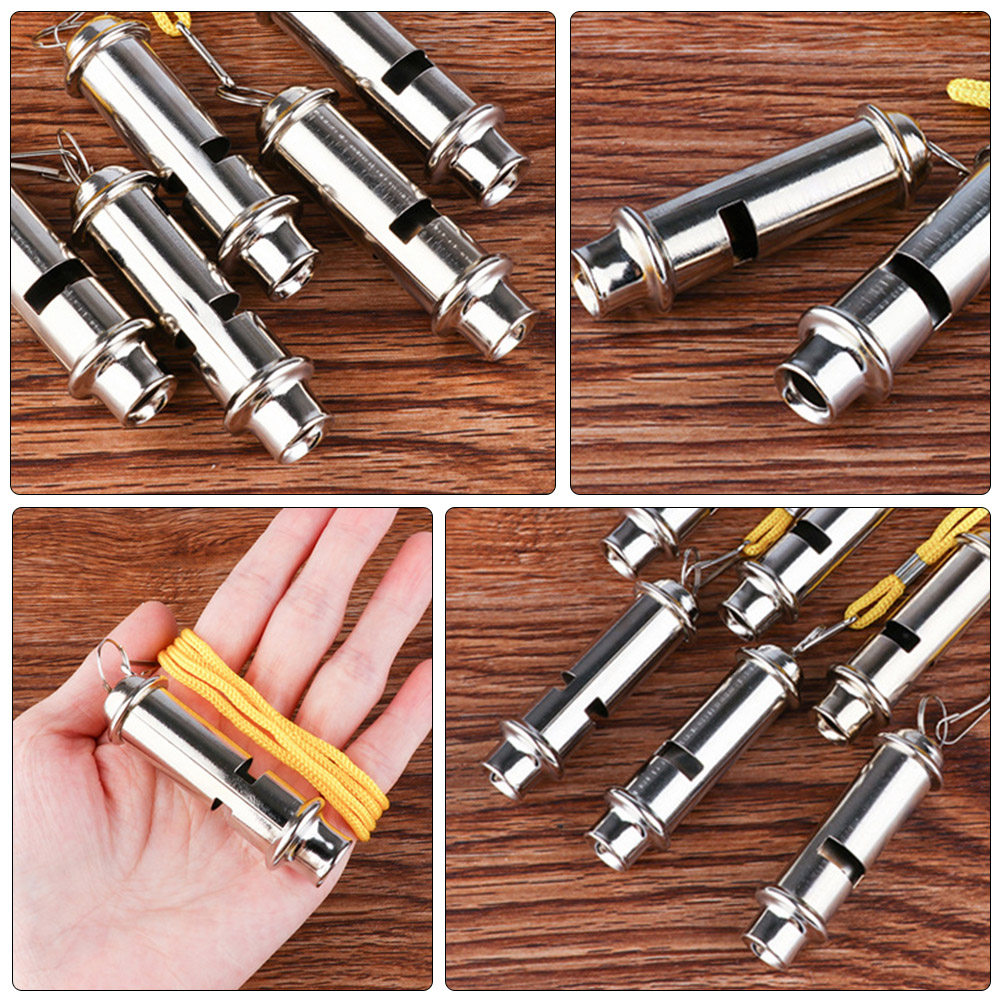 Emergency Whistle Loud - 3-delige Outdoor Survival Fluitje Set, RVS,